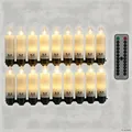 Produktbild: Kabellose Weihnachtskerzen 10er LED Christbaumkerzen Warmweiß Kerzen Fernbedienu