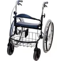 Produktbild: Wheellator, 2in1 Rollstuhl und Rollator, Transportrollstuhl, klappbar, Farbe:rot