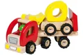 Produktbild: goki 55963 Tieflader mit Radlader 34x8,5x12 cm Holz ab 2 Jahre