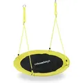 Produktbild: Relaxdays - Nestschaukel, Outdoor Schaukel Für Kinder & Erwachsene, Ø 110 Cm, Bis 100 Kg, Rund, Tellerschaukel, Gelb
