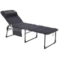 Produktbild: Crespo Sonnenliege Liegestuhl AP363 XL Air Deluxe Camping Garten Liege Alu 140kg Grau
