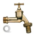 Produktbild: Garten Wasserhahn 3/4 Zoll messing für Regentonne Auslaufhahn inkl. Teflonband
