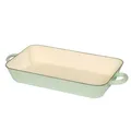 Produktbild: Riess Emaille Bratreine grün 44 cm Pastell Bräter Auflaufform Vierkantpfanne