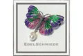 Produktbild: Edelschmiede925 Kettenanhänger Edelschmiede925 farbiger Schmetterling 925 Silber Broschanhänger