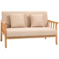 Produktbild: HOMCOM Sofa, 2-Sitzer, LxBxH: 123 x 69 x 74 cm - beige