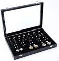 Produktbild: LA CUTE Schmuckkasten Ring Schmuckkästchen kasten -Aufbewahrungsbox, Glasabdeckung (Elegante Schmuckbox mit Glasabdeckung., Schmuckaufbewahrung für verschiedene Anlässe, inklusive Geschenkbox), Wasserdichte und staubdichte Schmuckbox mit Glasabdeckung.