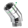 Produktbild: Duschkopf-Adapter, 135-Grad-Winkeladapter aus massivem Messing, G1/2