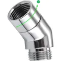 Produktbild: Duschkopf Adapter Messing verchromt drehbar 135 Grad Winkel G1/2 Anschluss 85g
