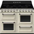 Produktbild: Smeg Victoria 110cm Induktionsherd, Creme, 4 Einschübe, Wandhalterung, Elektrisch, Hoch effizient, Emaillierter Stahl, Kochfeld