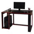 Produktbild: Schreibtisch MCW-J26, Computertisch Bürotisch, 120x60x76cm ~ schwarz-rot