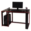 Produktbild: B-Ware Schreibtisch MCW-J26, Computertisch Bürotisch, 120x60x76cm, schwarz-rot