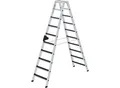 Produktbild: MUNK Stufen-Stehleiter CLIP-STEP, beidseitig begehbar, rutschhemmend R13, 2 x 10 Stufen