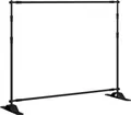 Produktbild: vidaXL Hintergrundstativ Schwarz 254x243 cm Stahl