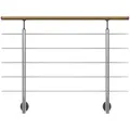 Produktbild: DOLLE Geländer-Set, für seitliche Montage, Länge 150 cm - silberfarben