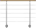 Produktbild: DOLLE Geländerset PS 031 Aluminium mit Buchehandlauf 150 cm