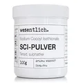 Produktbild: SCI - Sodium Cocoyl Isethionate 100g in wiederverschließbarer Drehverschlussdose von wesentlich.