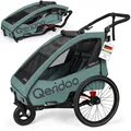 Produktbild: Qeridoo Fahrradanhänger QUPA 2 Plus Mineral Blue- Neuware