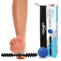Produktbild: Sanmedix Fußroller – Original Faszien-Set: Fußmassageroller & Massageball für Mobilisation, Triggerpunkt- & Faszienmassage bei Fersensporn, Plantarfasziitis, Hallux Valgus, Fußschmerzen