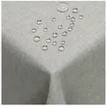 Produktbild: DecoHomeTextil Heimtextilmanufaktur Tischdecke Leinen Optik Tischdecke Tischtuch Abwaschbar Wasserabweisend grau Eckig 110 x 180 cm