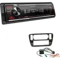 Produktbild: Kenwood KMM-BT209 1-DIN Autoradio Bluetooth USB AUX-In Short Body mit Einbauset für Volkswagen VW Up ab 2011 piano black