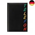 Produktbild: Herlitz 22376 Adressbuch A5 Rainbow, wattierter Einband, schwarz, mit