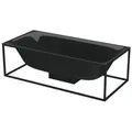 Produktbild: BetteLux Shape Rechteck-Badewanne freistehend 190x90x45cm, 2 Rückenschrägen, 3453-056, Farbe: Schwarz