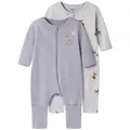 Produktbild: Name It Schlafanzug NBFNIGHTSUIT 2P ZIP FF LILAC DEER NOOS (Packung, 2 tlg) lila 98 EU