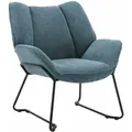 Produktbild: Wahson Office Chairs - Relaxsessel Wohnzimmer Loungesessel Relaxsessel mit Metallbeinen für Wohnzimmer wahson, Blau Wahson