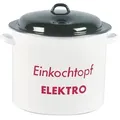 Produktbild: Krüger ER35 Einkocher aus Metall, 35 cm, emailliert, weiß/schwarz