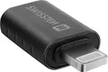 Produktbild: Apple Lightning / USB-C Adapter Datenübertragung und Aufladen Swissten – Schwarz