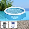 Produktbild: Bestway Fast Set 244x61cm Pool mit Filterpumpe Gartenpool Planschbecken