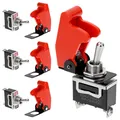 Produktbild: ® 4er Pack Kippschalter 10A/12VDC, 6A/24VDC mit Wasserdichter Kappe, SPST 2Pi...
