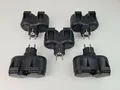 Produktbild: 5 x 2 Fach Stecker mit Federdeckel Schuko Doppelstecker mit Federdeckel sw IP44