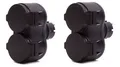 Produktbild: 2x Doppelsteckdose Zwischenstecker mit Deckel für Feuchtraum Keller Bad