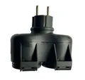 Produktbild: Schuko Gummistecker IP 44 mit Klappendeckel spritzwassergeschützt Schukostecker