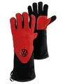 Produktbild: BRISA VW Collection - Volkswagen Grillhandschuhe-Ofen-Back-BBQ-Handschuhe, Schweißhandschuhe Hitzebeständig T1 Bus (Rot & Schwarz)