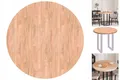 Produktbild: Tischplatte Ohne Beine Sonstiges Hellbraun Ø 90x4 Cm Massives Eichenholz