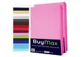 Produktbild: Buymax Spannbettlaken 2-er Set, Doppelpack, Bettlaken, Jersey 100% Baumwolle, Gummizug: rundum, (2 Stück), 90x200 100x200 140x200 160x200 180x200 cm, Matratzen bis 25 cm Höhe