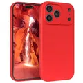 Produktbild: EAZY CASE - Silikonhülle für iPhone 17 Pro Max Hülle Silikon Case Rot weich stoßfeste Handyhülle Schutzhülle mit Kameraschutz Dünn Premium Schutz Cover TPU Phone Bumper in Mattrot