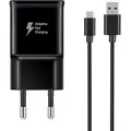 Produktbild: Schnell Ladekabel Ladegerät Schwarz passt für Samsung Galaxy S4 S5 S6 S7 Edge Note 3 4 A5 Playstation