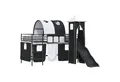 Produktbild: vidaXL Kinderloftbett Schwarz 100 x 200 cm Metall (1-tlg)