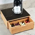 Produktbild: Kesper - Kaffeekapsel-Aufbewahrungsbox Box mit Schublade und Schneidebrett Bambus 2-in-1