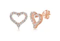 Produktbild: Lisandra Scott Ohrstecker-Set Damen Ohrstecker 925 Silber Herz mit Zirkonia Steinen für Frauen, Romantik zum Tragen – Hochwertige Herz-Ohrringe für den Alltag