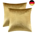 Produktbild: GIGIZAZA Gold Kissenbezug 40x40 cm Kissenhülle Samt Kissenbezüge Z