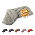 Produktbild: LESCHI XXL Wärmekissen für Mikrowelle (50x20 cm), 100% Bio Baumwolle und Bio Weizen, 8 Kammer Körnerkissen, Grau, anschmiegsames Getreidekissen ideal als Wärmespender für Schulter Nacken Bauch Rücken