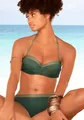 Produktbild: Bügel-Bandeau-Bikini mit glitzernden Einsätzen, Gr. 36 - Cup C, oliv Cup C