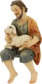 Produktbild: FADEDA Hirte mit Schaf, sitzend/Höhe:9 cm/handbemalt/detailgetreue Krippen Figuren - Weihnachten Tisch Dekoration Krippe Zubehör
