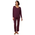 Produktbild: Triumph Pyjama Triumph Damen Pyjama 10221061 Burgundy (1 Stück, 1 tlg., 1 Stück) lila L (46)