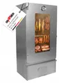 Produktbild: Grafner XL Räucherofen mit 3 Etagen, Sichtfenster und Thermometer, legierter Stahl, 12x Haken, Räucherschrank zum Heißräuchern und Kalträuchern, Smoker für Fisch Fleisch Käse Gemüse