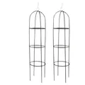Produktbild: 3 PAGEN® Rankhilfe Garten Obelisk 2er-Set – Rankgitter vielseitig einsetzbar für Rosen, Efeu oder Tomaten – die Ranksäule ist robust und wetterbeständig – einfache Montage - Maße: 190 x40 cm, Stahl